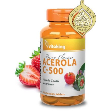 Vitaking Acerola C-500 Epres Ízben (40 db) Rágótabl.