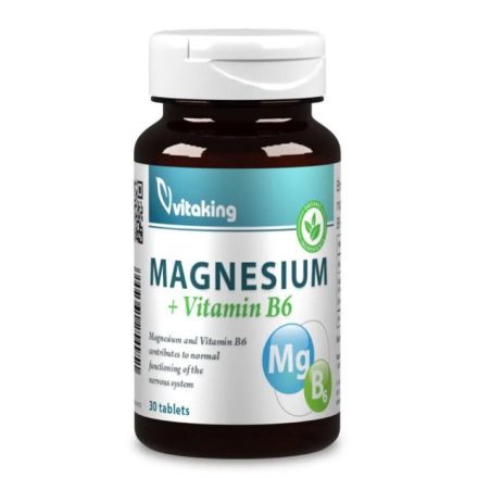 Vitaking Szerves Magnézium Citrát + B6 vitamin (30 db) Tabl.