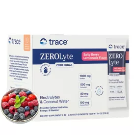   ZeroLyte Bogyós gyümölcsös limonádé ízű elektrolit ital keverék (30 db tasak) Trace Minerals 210g - megújult csomagolás