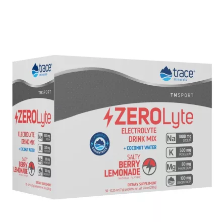 ZeroLyte Bogyós gyümölcsös limonádé ízű elektrolit ital keverék (30 db tasak) Trace Minerals 210g