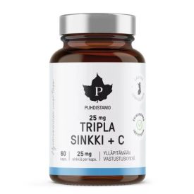 PUHDISTAMO Tripla Cink + C-vitamin 25 mg - 60 kapsz. 39g